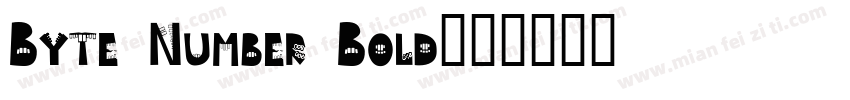 Byte Number Bold字体转换